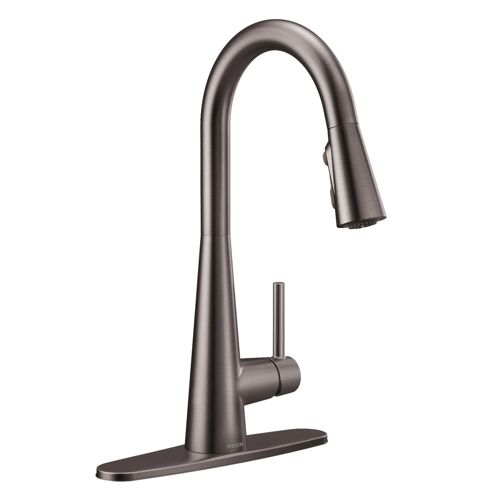 MOEN 7864BLS Sleek One-Handle High Arc Pulldown Kitchen Faucet - Black Stainless