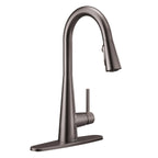 MOEN 7864BLS Sleek One-Handle High Arc Pulldown Kitchen Faucet - Black Stainless