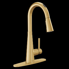 MOEN 7864EVBG Sleek  One-Handle Pulldown Kitchen Faucet In Brushed Gold