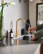 MOEN 7864EVBG Sleek Smart Pulldown Touchless Kitchen Faucet - Brushed Gold