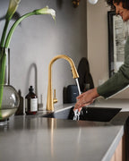 MOEN 7864EVBG Sleek Smart Pulldown Touchless Kitchen Faucet - Brushed Gold