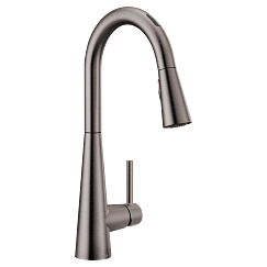 MOEN 7864EVBLS Sleek Smart Pulldown Touchless Kitchen Faucet - Black Stainless