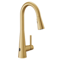 MOEN 7864EWBG Sleek Motionsense Wave One-Handle Pulldown Touchless Kitchen Faucet - Brushed Gold