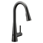 MOEN 7864EWBL Sleek Motionsense Wave One-Handle Pulldown Touchless Kitchen Faucet - Matte Black
