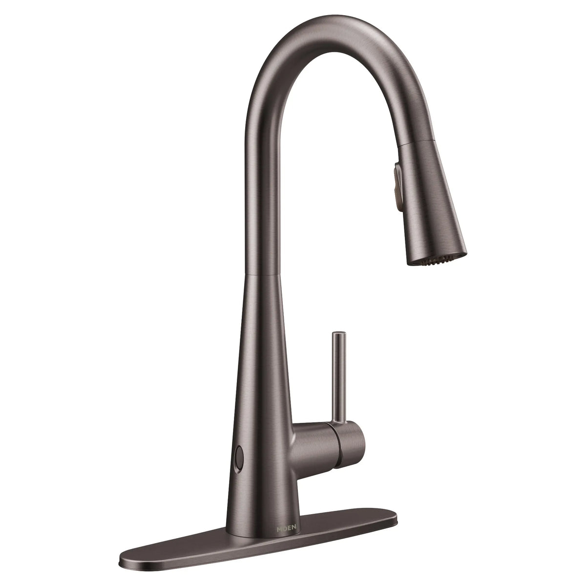 MOEN 7864EWBLS Sleek Motionsense Wave One-Handle Pulldown Touchless Kitchen Faucet - Black Stainless