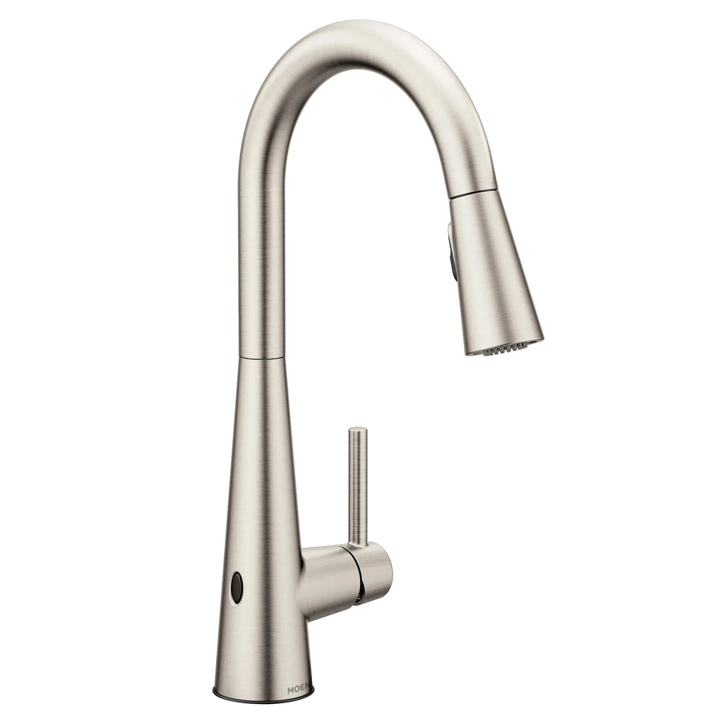 MOEN 7864EWSRS Sleek Motionsense Wave One-Handle Pulldown Touchless Kitchen Faucet - Spot Resist Stainless