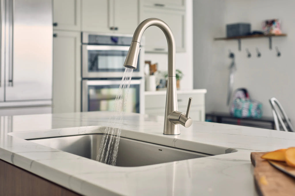 MOEN 7864SRS Sleek One-Handle High Arc Pulldown Kitchen Faucet - Spot Resist Stainless
