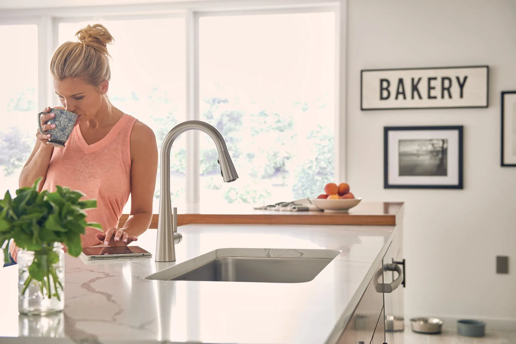 MOEN 7864SRS Sleek One-Handle High Arc Pulldown Kitchen Faucet - Spot Resist Stainless