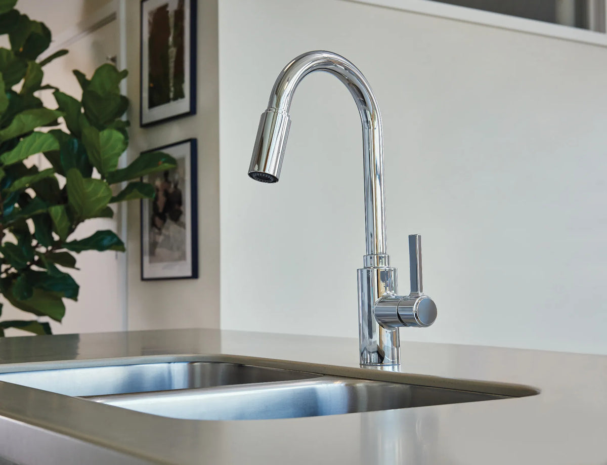 MOEN 7882 Genta Lx One-Handle High Arc Pulldown Kitchen Faucet - Chrome