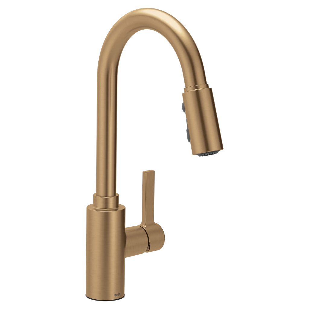MOEN 7882BZG Genta Lx One-Handle High Arc Pulldown Kitchen Faucet - Bronzed Gold