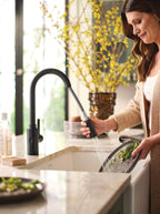 MOEN 7882EWBL Genta Lx Motionsense Wave One-Handle Pulldown Touchless Kitchen Faucet - Matte Black