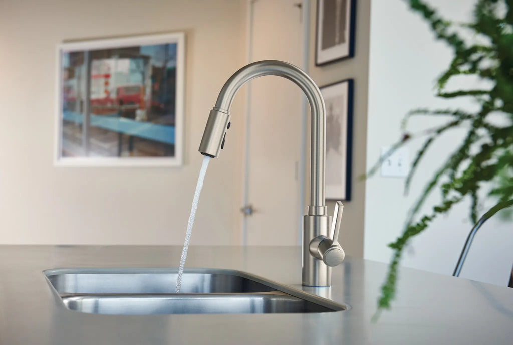 MOEN 7882SRS Genta Lx One-Handle High Arc Pulldown Kitchen Faucet - Spot Resist Stainless