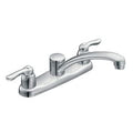 MOEN 7906 Chateau Two-Handle Low Arc Kitchen Faucet - Chrome