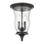 THOMAS 8002FM/75 Trinity 9'' Wide 2-Light Outdoor Flush Mount - Oil Rubbed Bronze