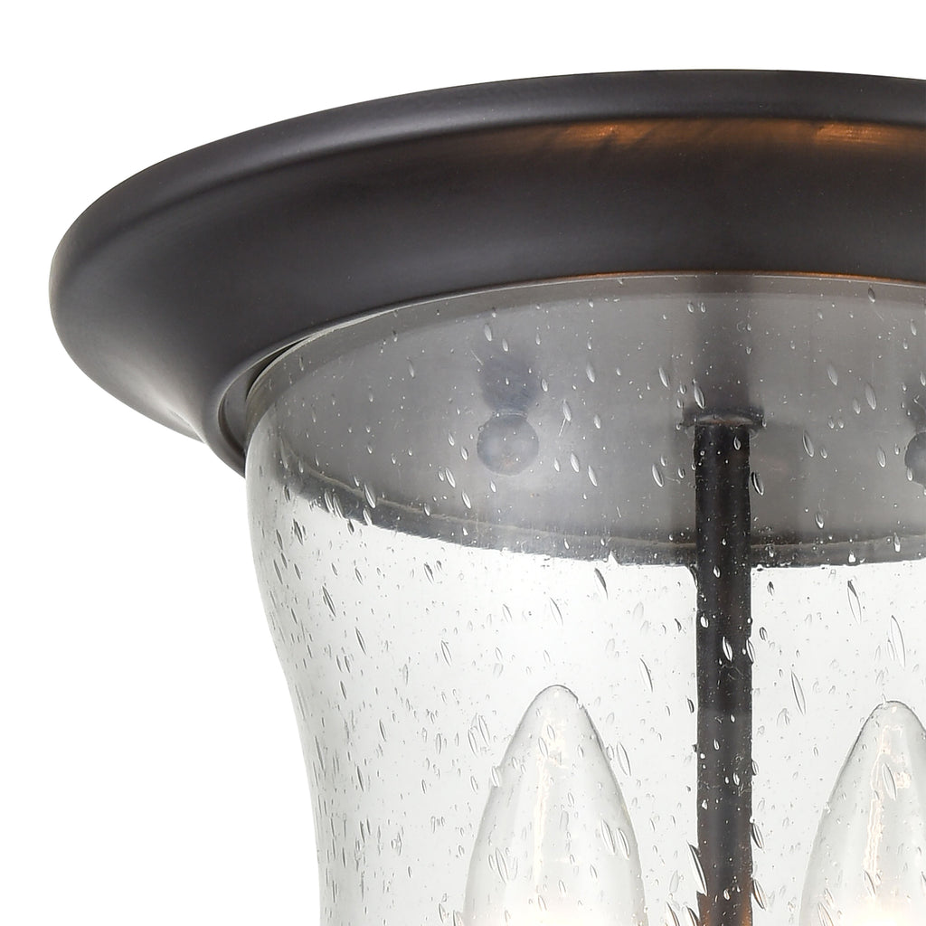 THOMAS 8002FM/75 Trinity 9'' Wide 2-Light Outdoor Flush Mount - Oil Rubbed Bronze