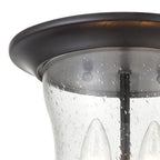 THOMAS 8002FM/75 Trinity 9'' Wide 2-Light Outdoor Flush Mount - Oil Rubbed Bronze