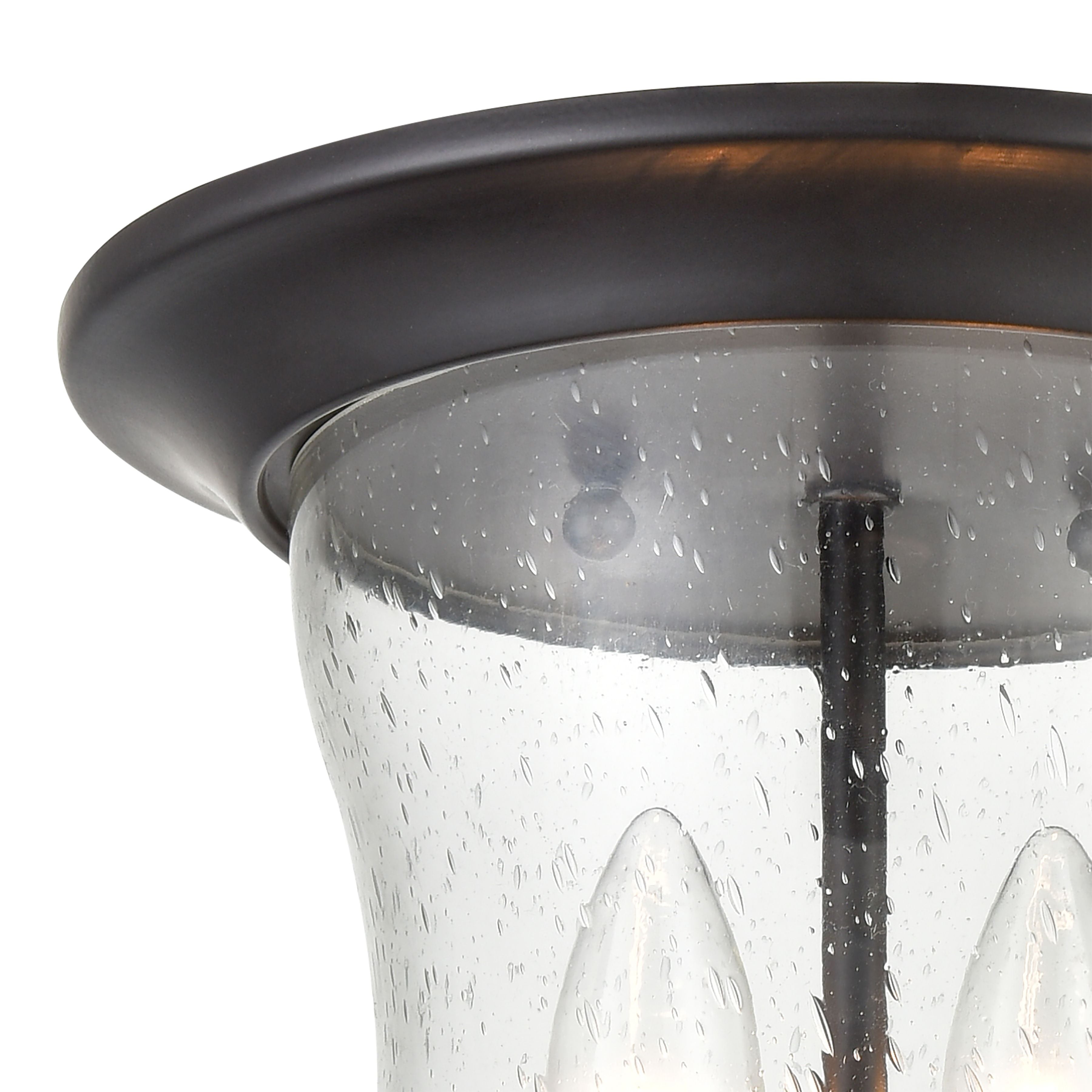 THOMAS 8002FM/75 Trinity 9'' Wide 2-Light Outdoor Flush Mount - Oil Rubbed Bronze