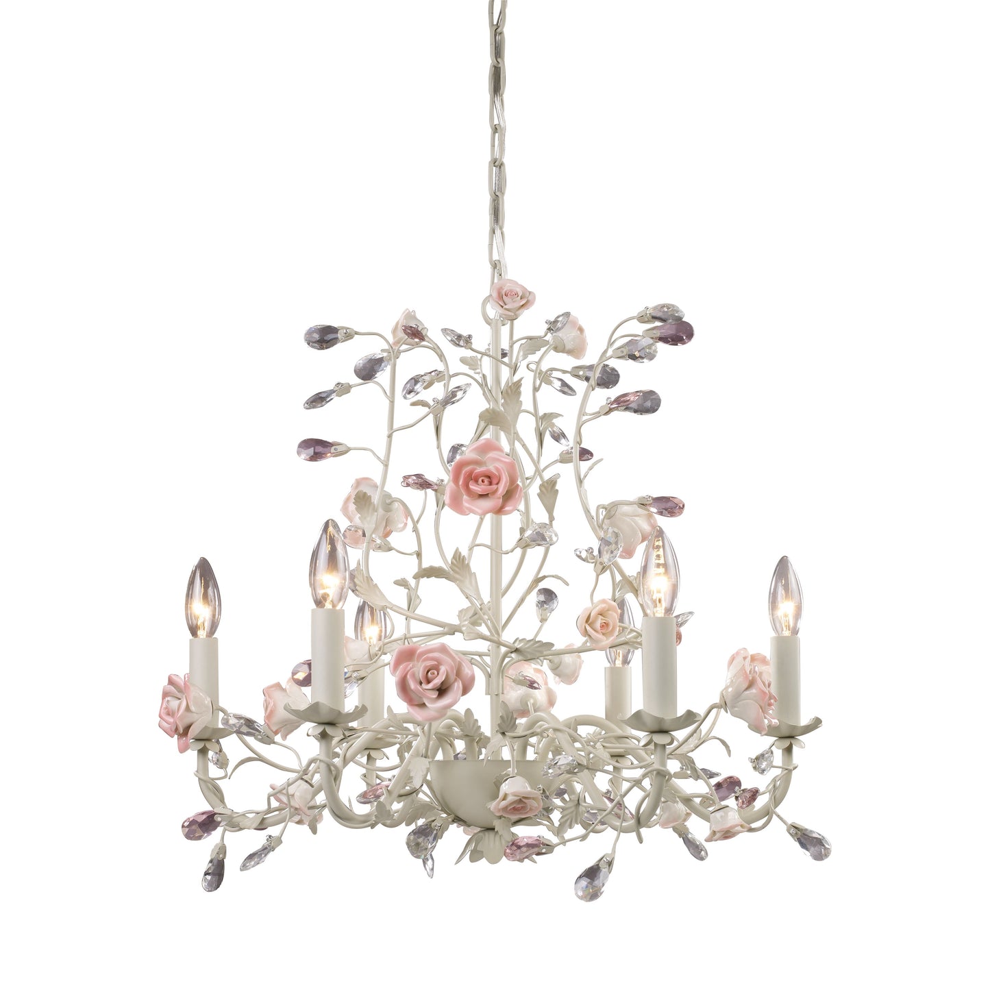 ELK SHOWROOM 8092/6 Heritage 22'' Wide 6-Light Chandelier - Cream