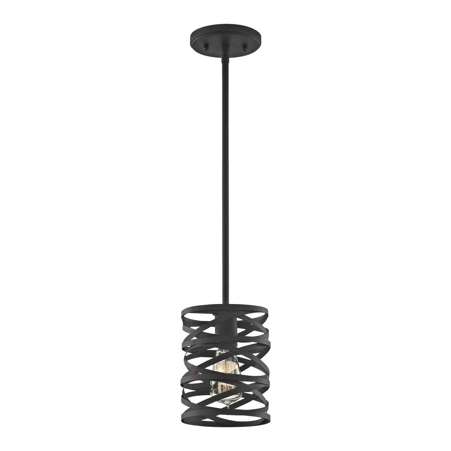 ELK SHOWROOM 81184/1 Vorticy 6'' Wide 1-Light Mini Pendant - Oil Rubbed Bronze