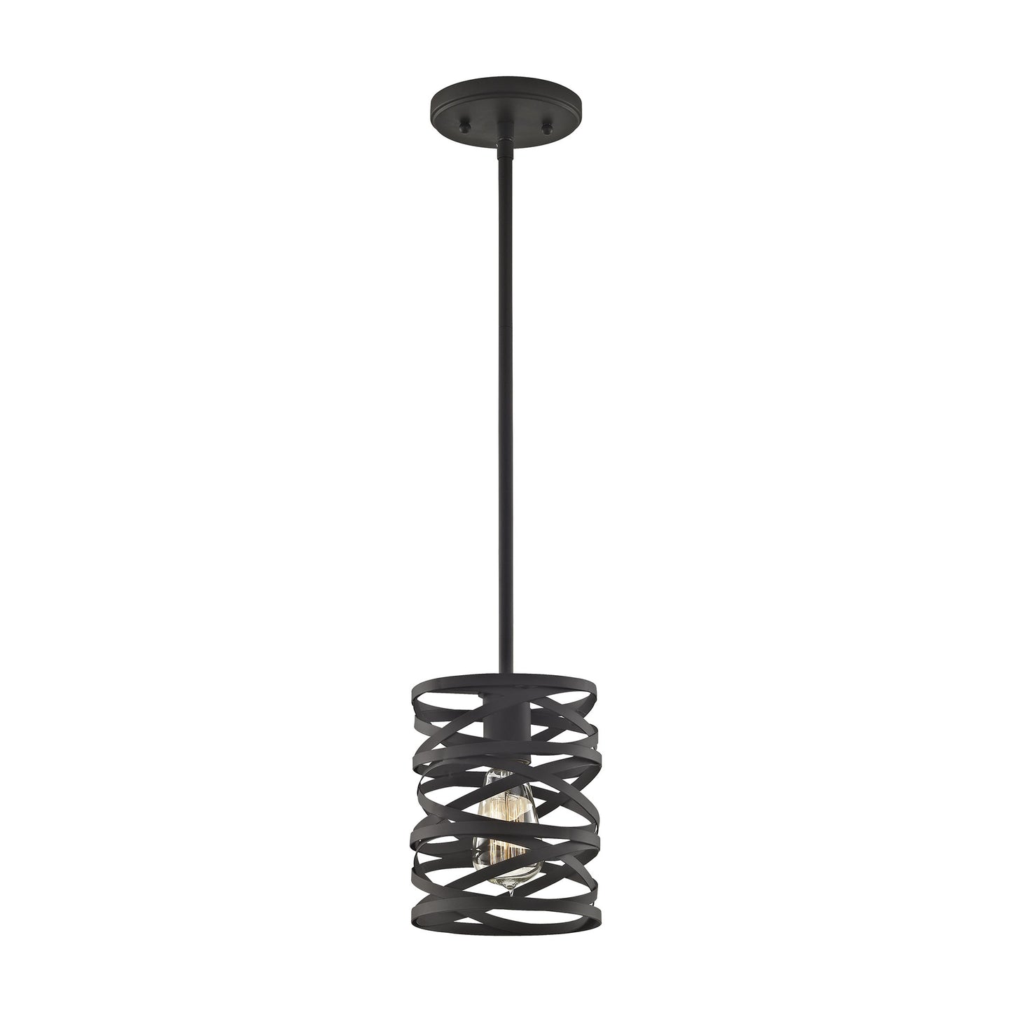 ELK SHOWROOM 81184/1-LA Vorticy 6'' Wide 1-Light Mini Pendant - Oil Rubbed Bronze