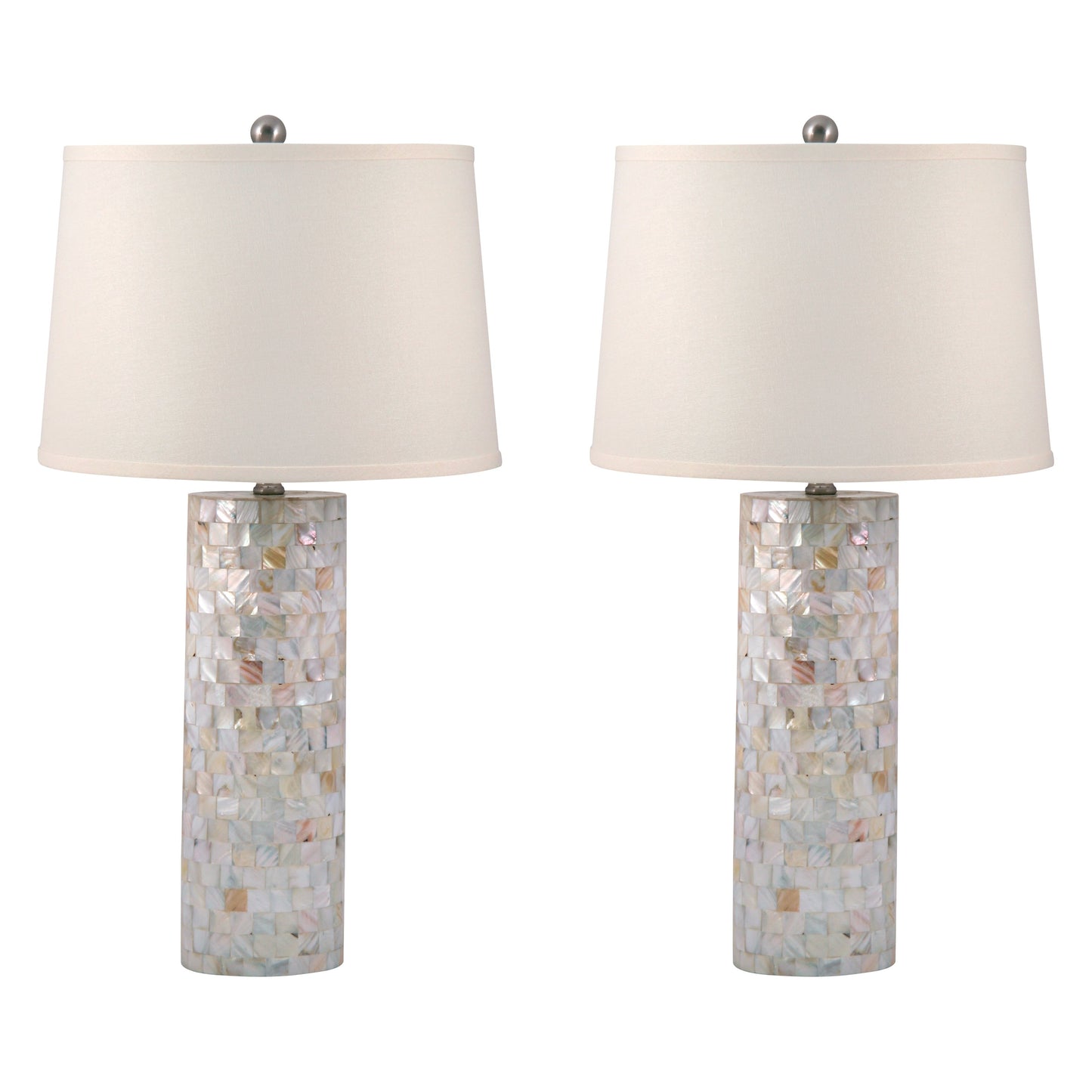 ELK SIGNATURE 812/S2 Mother of Pearl 28'' High 2-Light Table Lamp - Set of 2 Natural