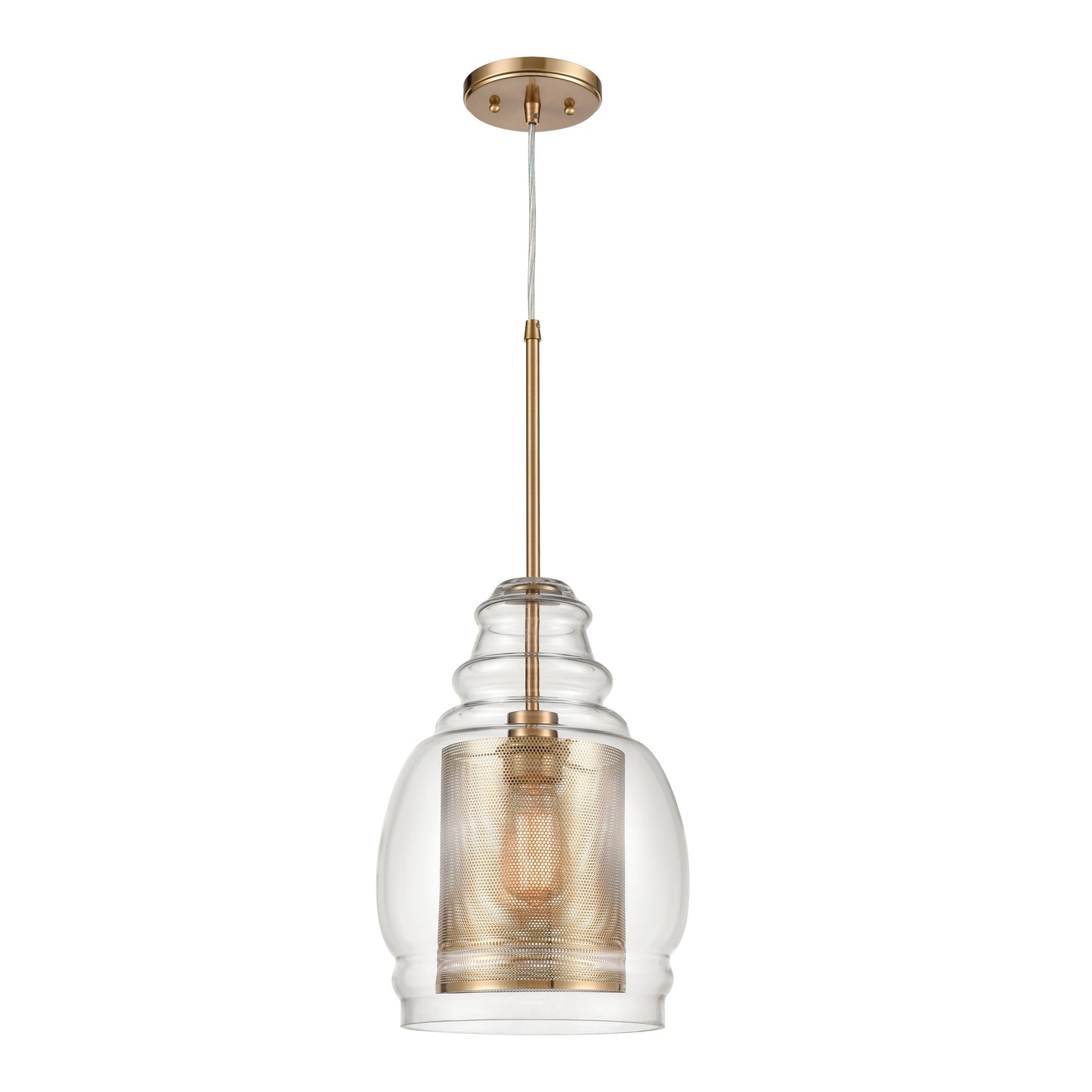 ELK SHOWROOM 81424/1 Herndon 11'' Wide 1-Light Pendant - Antique Gold