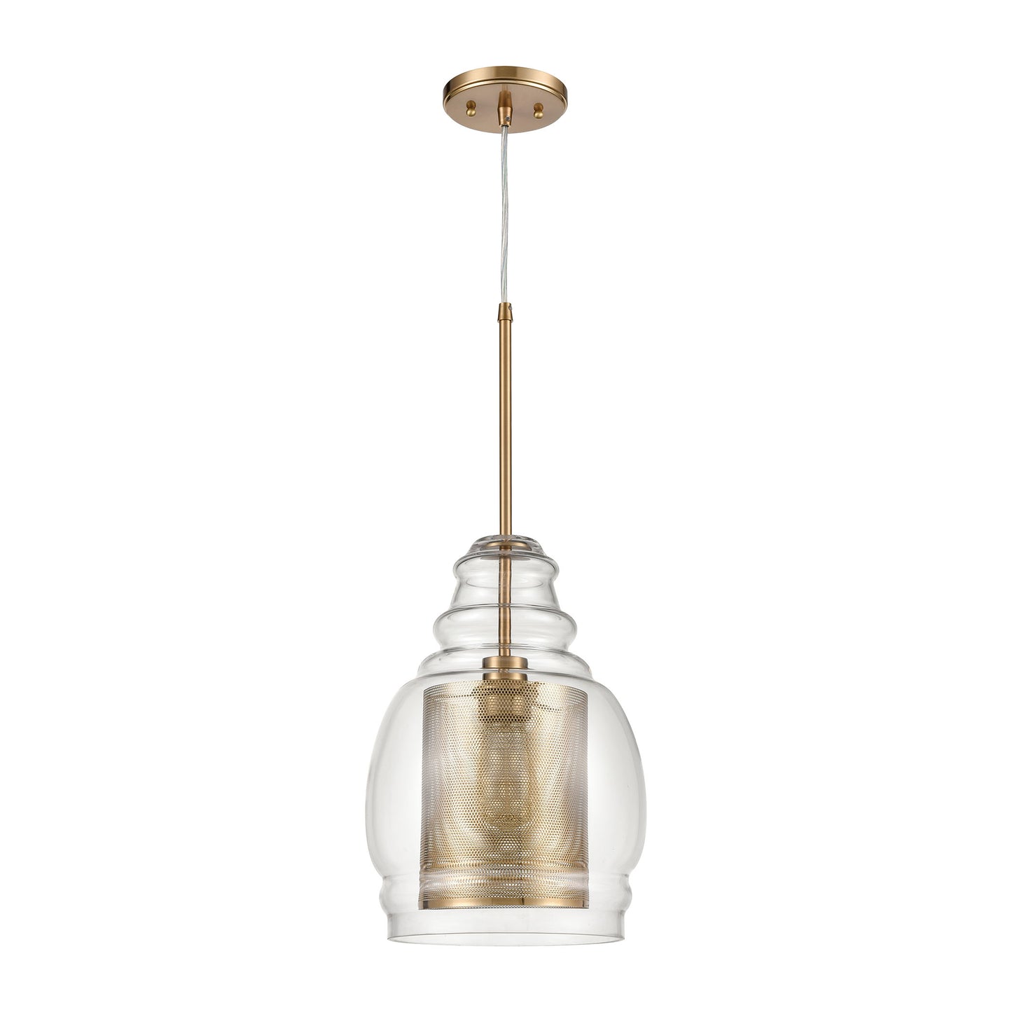 ELK SHOWROOM 81424/1 Herndon 11'' Wide 1-Light Pendant - Antique Gold