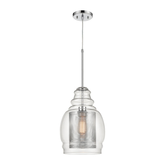 ELK SHOWROOM 81425/1 Herndon 11'' Wide 1-Light Pendant - Polished Chrome