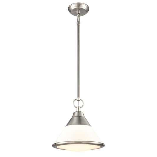 ELK SHOWROOM 81445/1 Sven 12'' Wide 1-Light Pendant - Satin Nickel