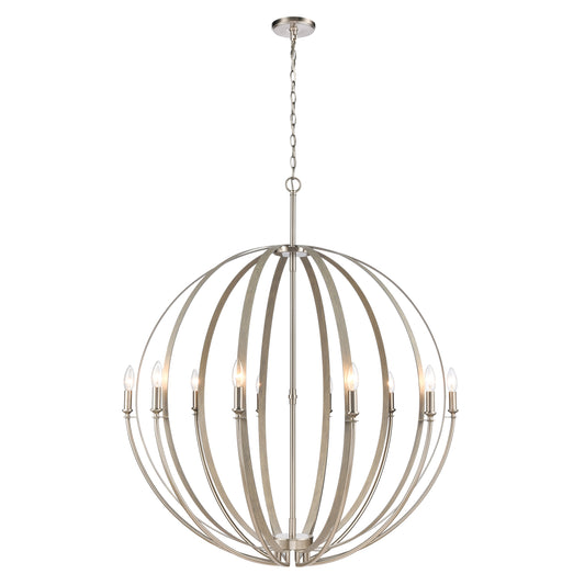 ELK SHOWROOM 81467/10 Rotunde 38'' Wide 10-Light Chandelier - Beechwood