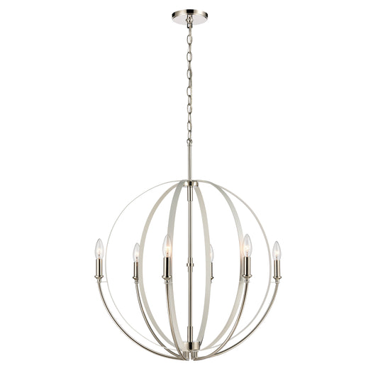 ELK SHOWROOM 81476/6 Rotunde 26'' Wide 6-Light Chandelier - Matte White