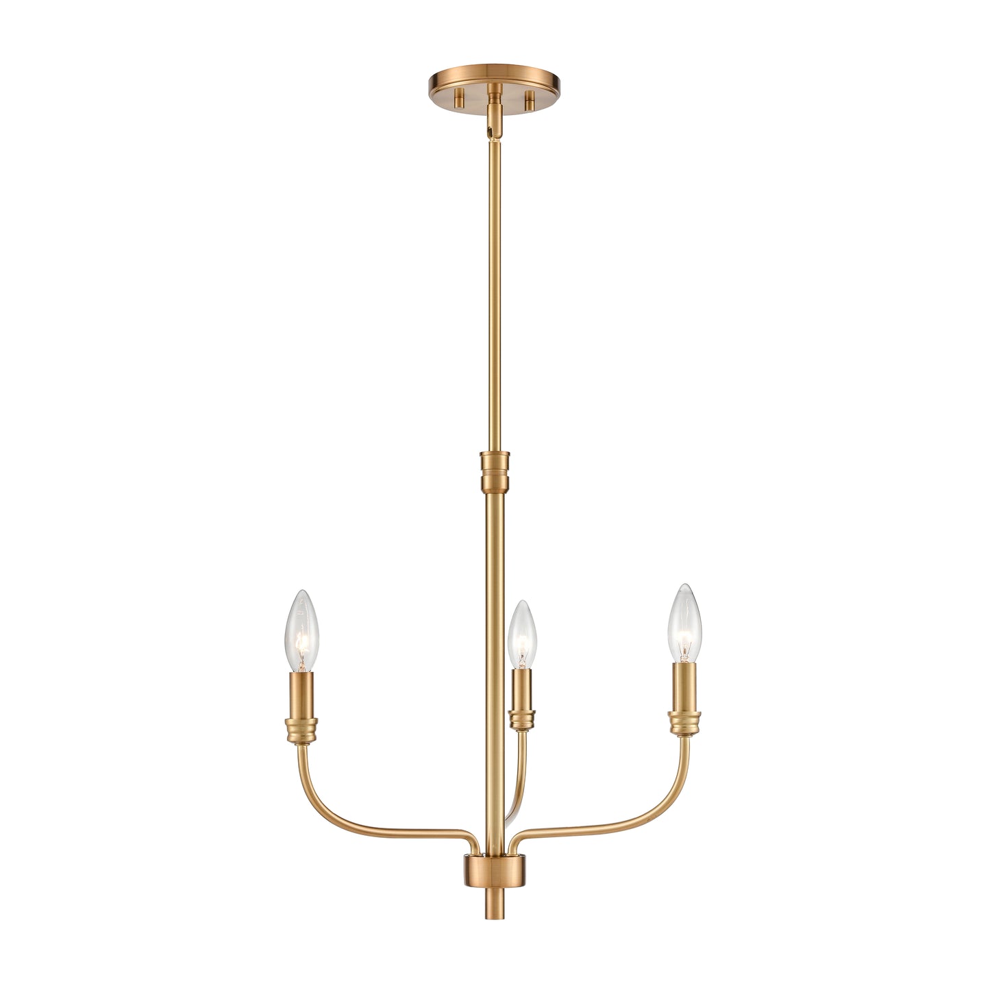 ELK SHOWROOM 81505/3 Newland 17'' Wide 3-Light Chandelier - Satin Brass