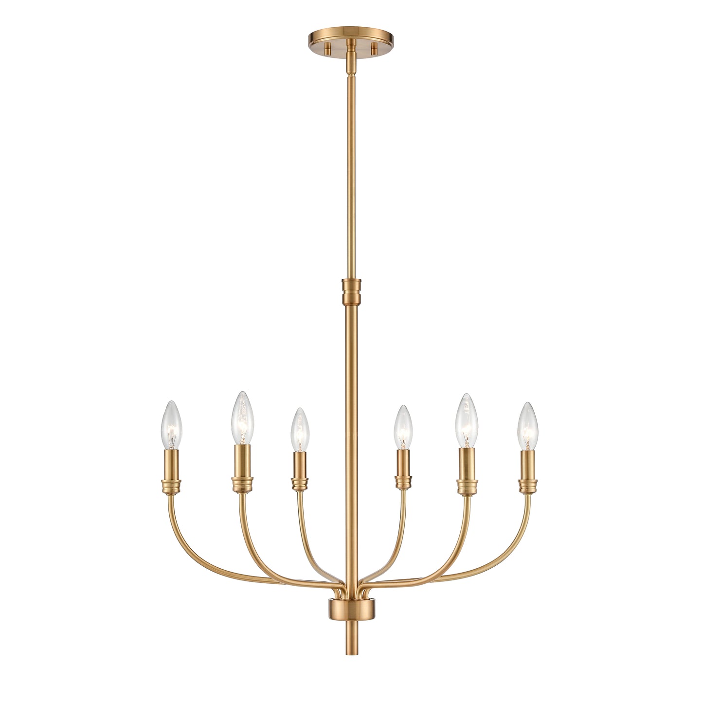 ELK SHOWROOM 81506/6 Newland 21'' Wide 6-Light Chandelier - Satin Brass