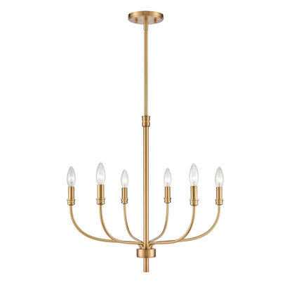 ELK SHOWROOM 81506/6 Newland 21'' Wide 6-Light Chandelier - Satin Brass