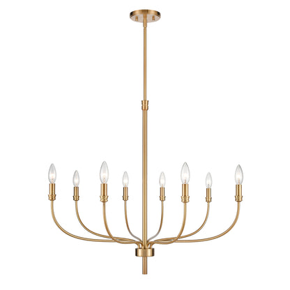 ELK SHOWROOM 81507/8 Newland 34'' Wide 8-Light Chandelier - Satin Brass