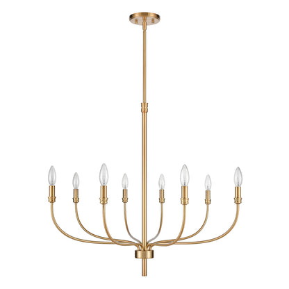 ELK SHOWROOM 81507/8 Newland 34'' Wide 8-Light Chandelier - Satin Brass