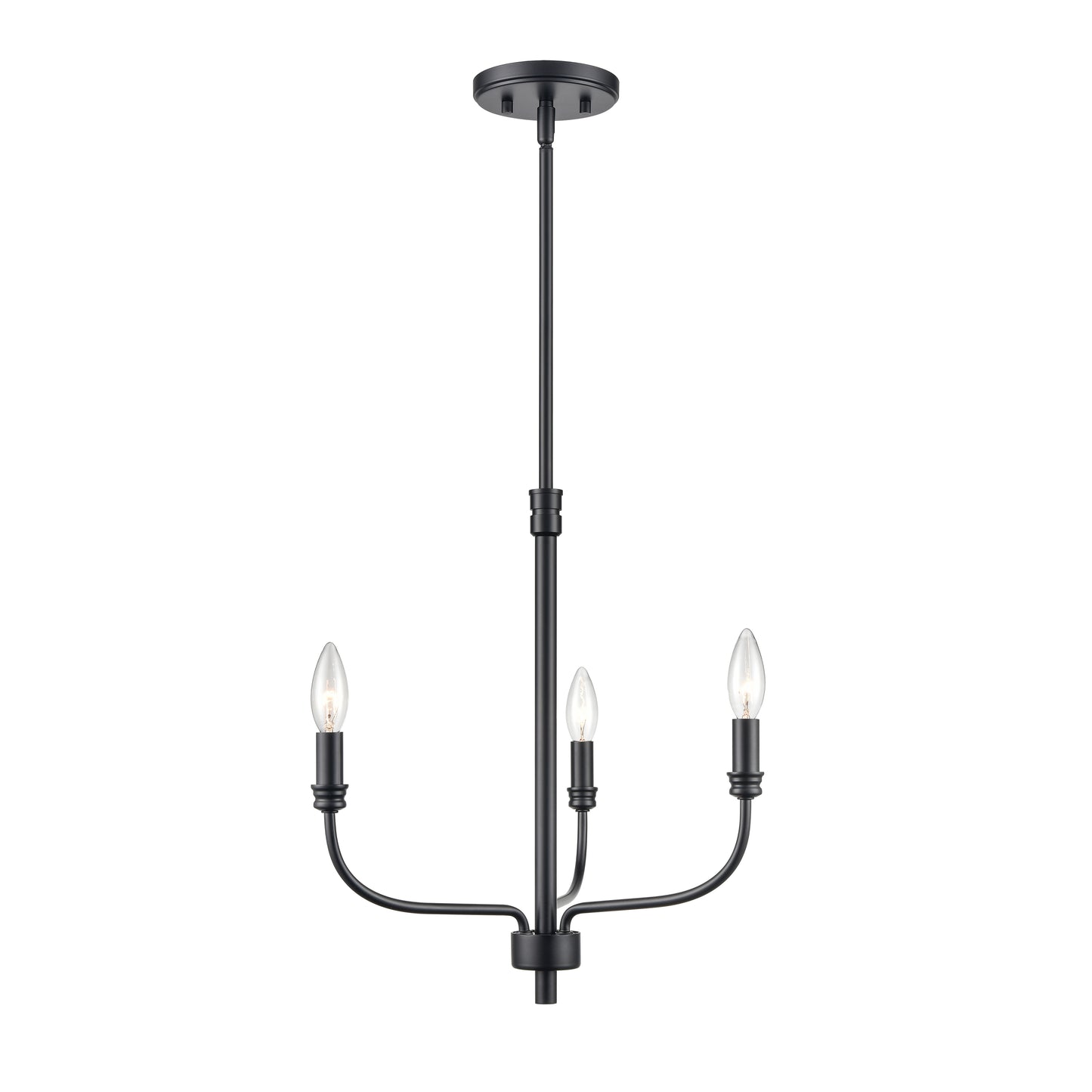 ELK SHOWROOM 81515/3 Newland 17'' Wide 3-Light Chandelier - Matte Black