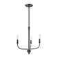 ELK SHOWROOM 81515/3 Newland 17'' Wide 3-Light Chandelier - Matte Black