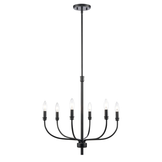 ELK SHOWROOM 81516/6 Newland 21'' Wide 6-Light Chandelier - Matte Black