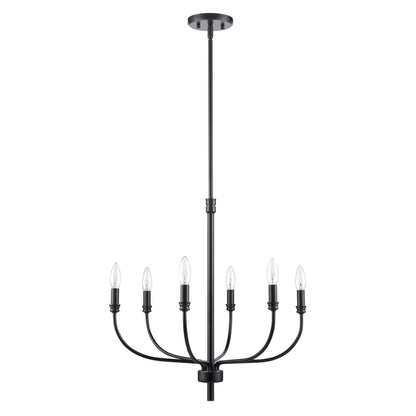 ELK SHOWROOM 81516/6 Newland 21'' Wide 6-Light Chandelier - Matte Black