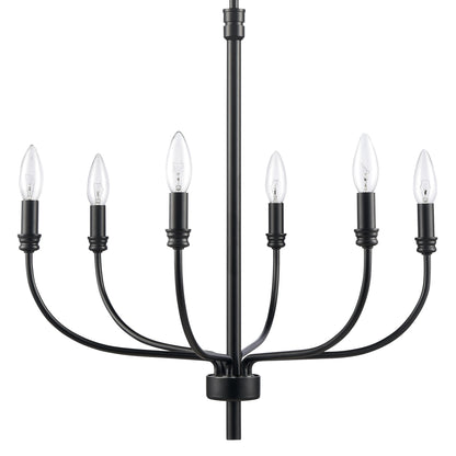 ELK SHOWROOM 81516/6 Newland 21'' Wide 6-Light Chandelier - Matte Black