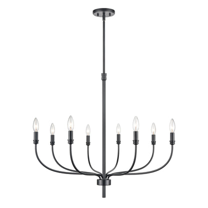 ELK SHOWROOM 81517/8 Newland 34'' Wide 8-Light Chandelier - Matte Black