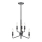 ELK SHOWROOM 81518/3+3 Saginaw 18'' Wide 6-Light Chandelier - Matte Black