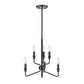 ELK SHOWROOM 81518/3+3 Saginaw 18'' Wide 6-Light Chandelier - Matte Black