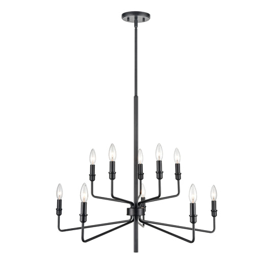 ELK SHOWROOM 81519/5+5 Saginaw 34'' Wide 10-Light Chandelier - Matte Black