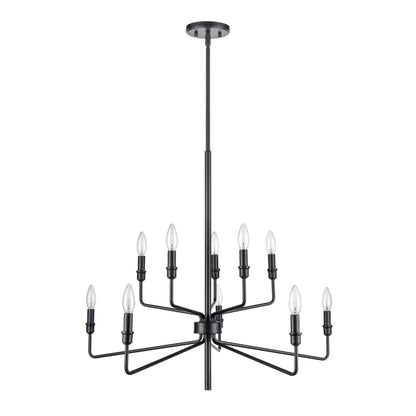 ELK SHOWROOM 81519/5+5 Saginaw 34'' Wide 10-Light Chandelier - Matte Black