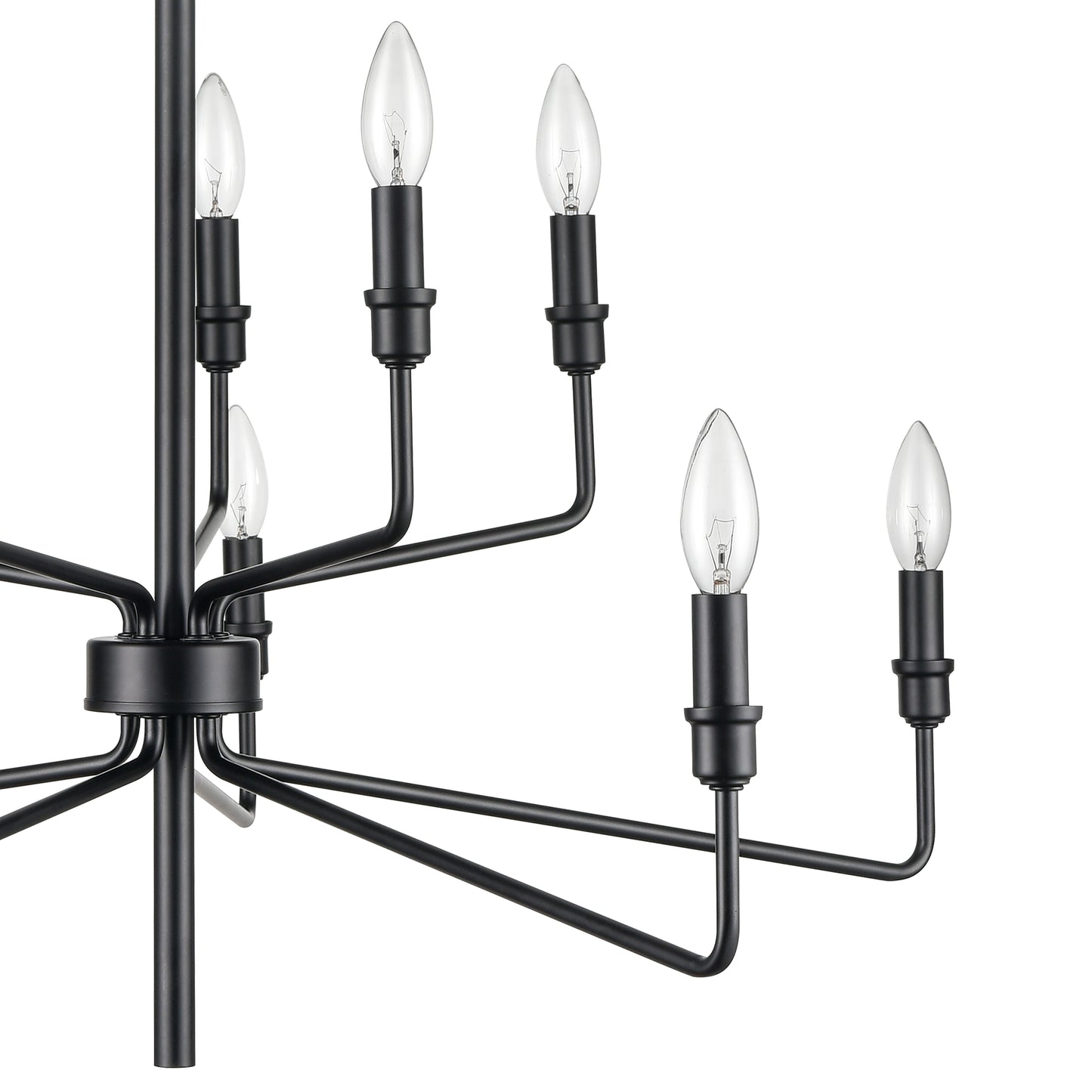 ELK SHOWROOM 81519/5+5 Saginaw 34'' Wide 10-Light Chandelier - Matte Black