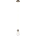 KICHLER 43060CLP Braelyn 8.5" 1 Light Mini Pendant With Clear Seeded Glass Classic Pewter