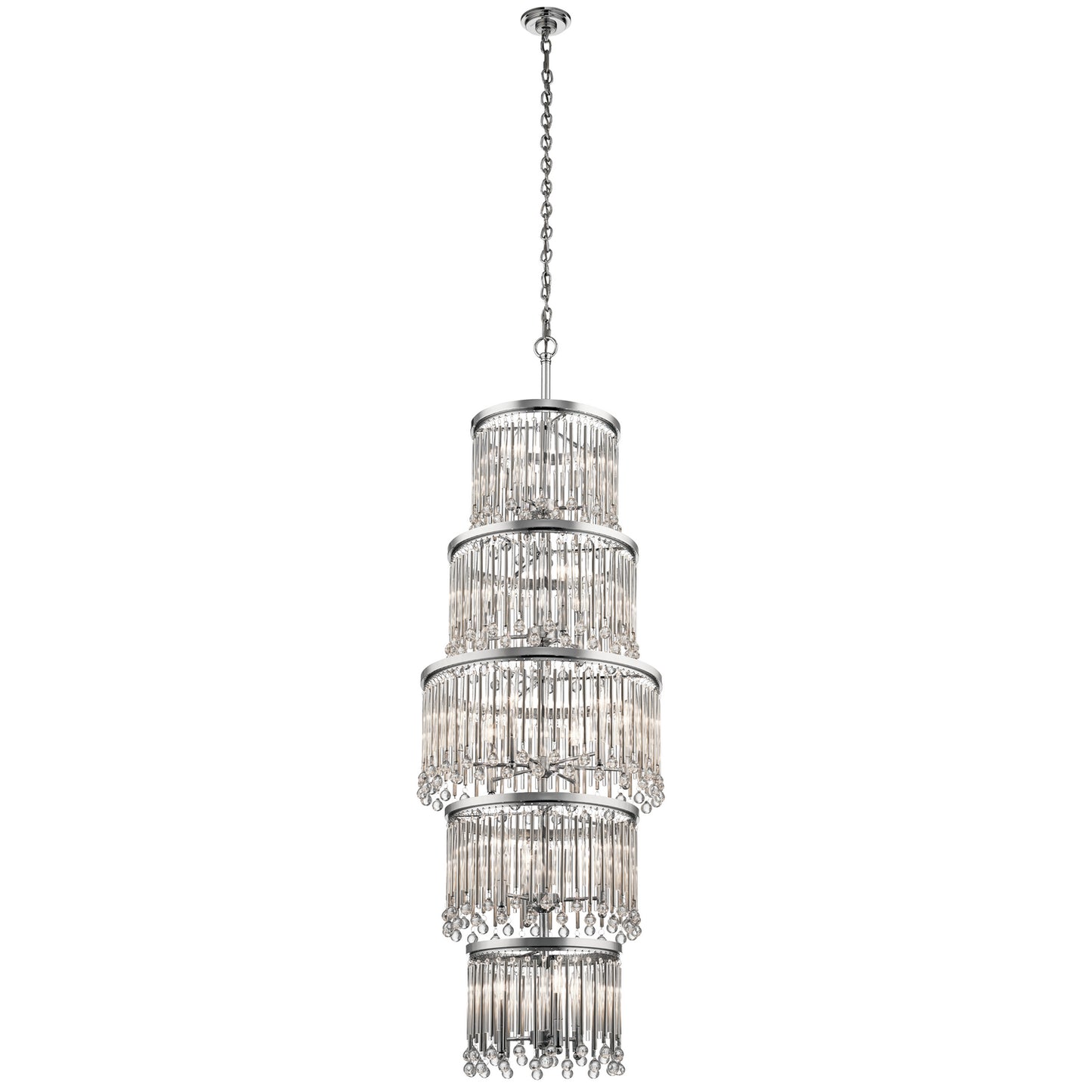 KICHLER 43758Ch Piper 18 Light Chandelier Chrome