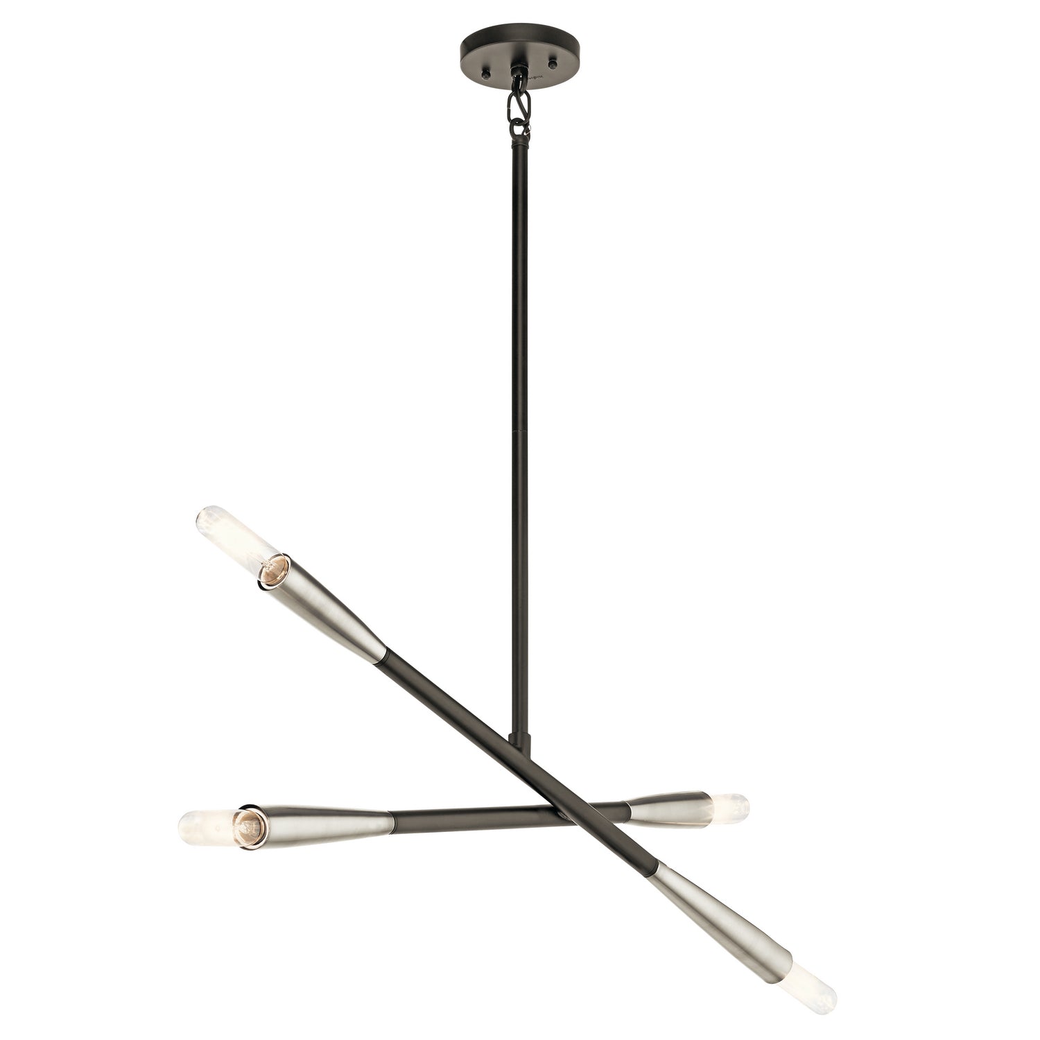KICHLER 43794BK Branches 4 Light Chandelier Black